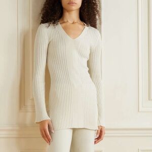 SKIN Mai ribbed cotton and cashmere-blend tunic